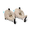 NightBuddies Light-Up Eyes Slippers Plush Shark Beige