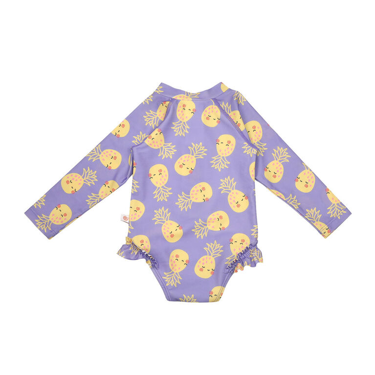 Maillot de bain 1 pièce à volants Rashguard Ananas