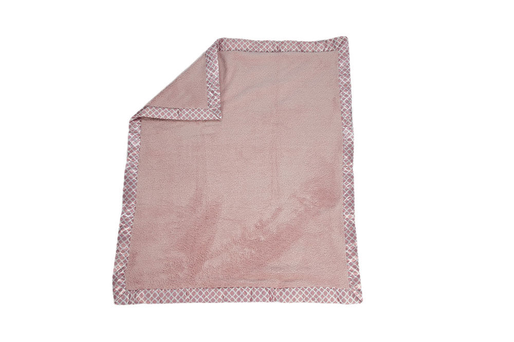 Pink satin hot sale baby blanket