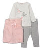 Bonjour Bebe - Girls 3 Piece Vest Set: Unicorn - 6-12 Months