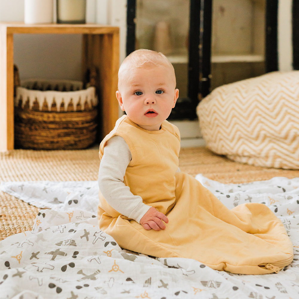 Perlimpinpin Bamboo sleep bag 1.0 TOG Curry 6 18m Babies R Us Canada