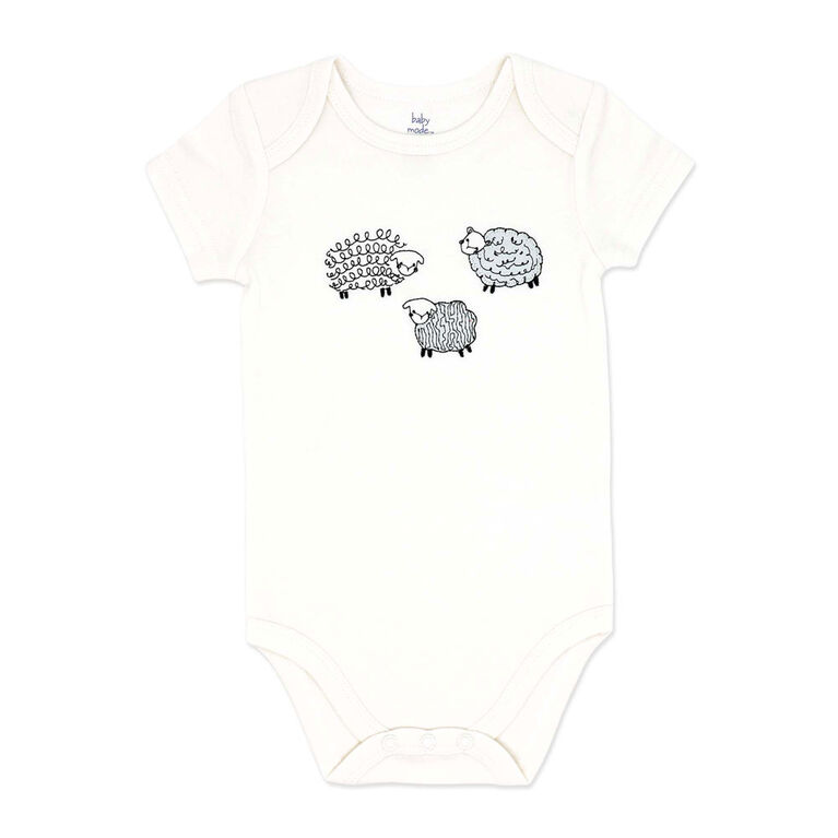 Baby Mode 3 Piece Turn Me Around Set: Ivory Sheep 0-3M