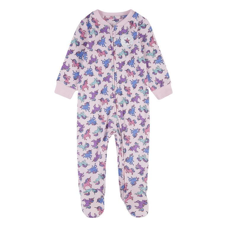 Converse Unicorn All Over Print Coverall Footed - Pink Foam - Size NB
