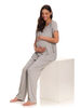 Chloe Rose 2 Piece Maternity & Nursing Pant Set Grey XL