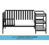 Storkcraft Pacific 4-in-1 Convertible Crib and Changer - Black.