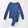 12-18m pyjama deux pièces en coton biologique - bleu foncé