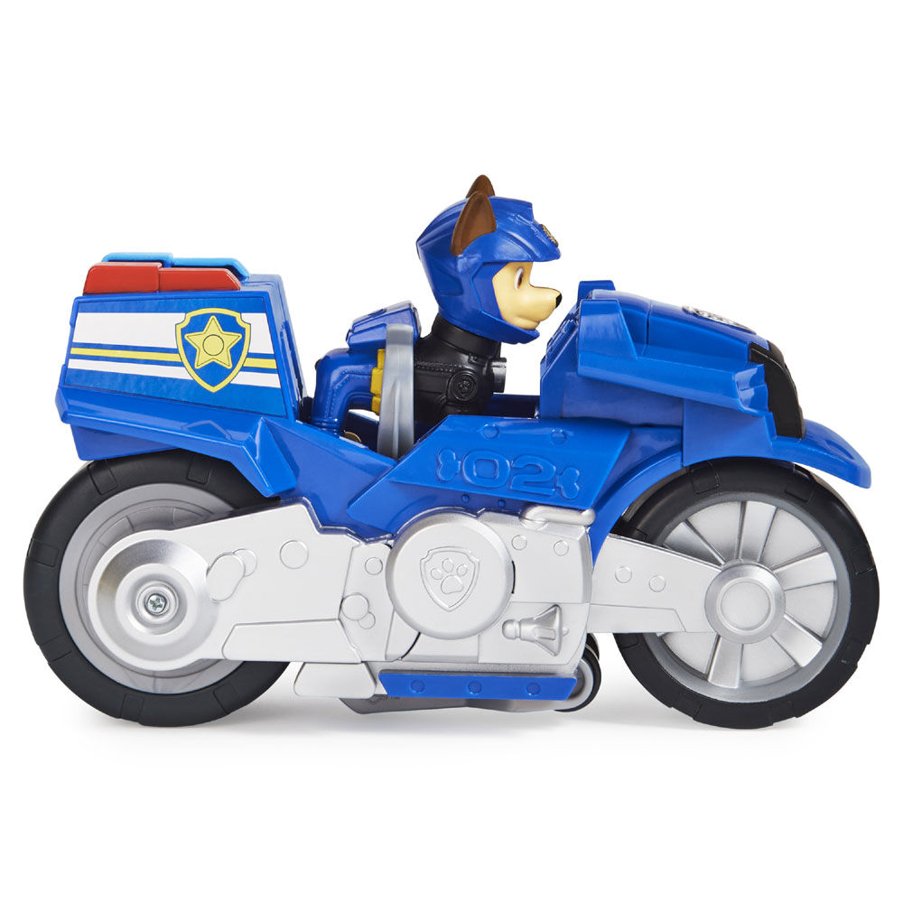 PAW Patrol Moto Pups Chase s Deluxe Pull Back Motorcycle Vehicle with Wheelie Feature and Figure Toys R Us Canada