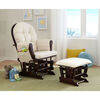 Hoop Glider and Ottoman - Espresso/Beige.