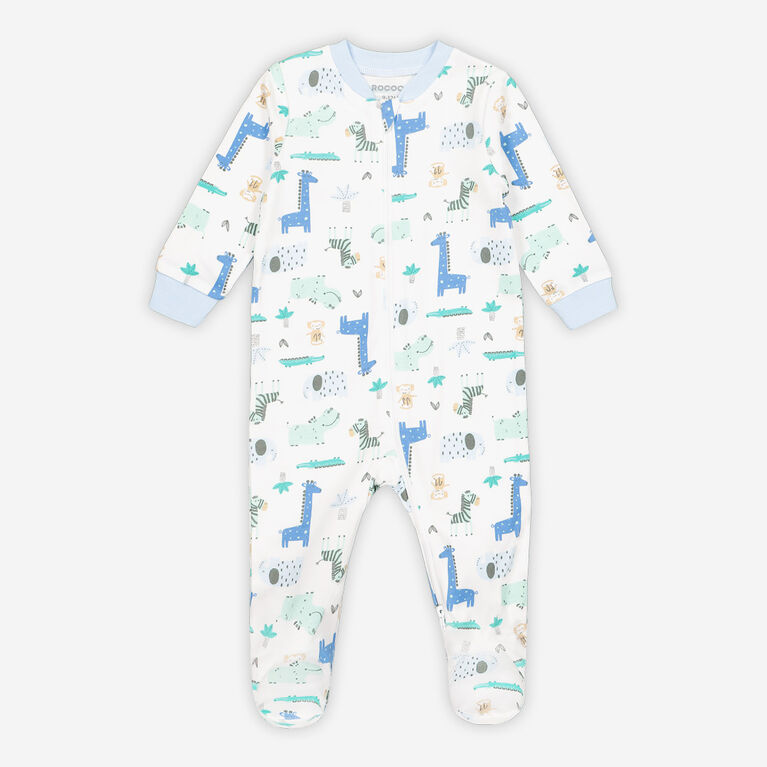 Rococo Footed Sleeper Blue 18/24M