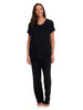 Chloe Rose Ensemble Pantalon de Grossesse et d'Allaitement 2 Pièces Noir