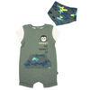 Mini Heroes 2pc Romper Set - Grey - 12M