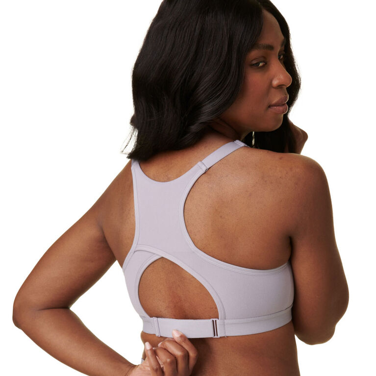 Bravado! Designs Soutien-gorge sport à faible impact pour la maternité et l’allaitement Tranquil, Grey Orchid, Petite