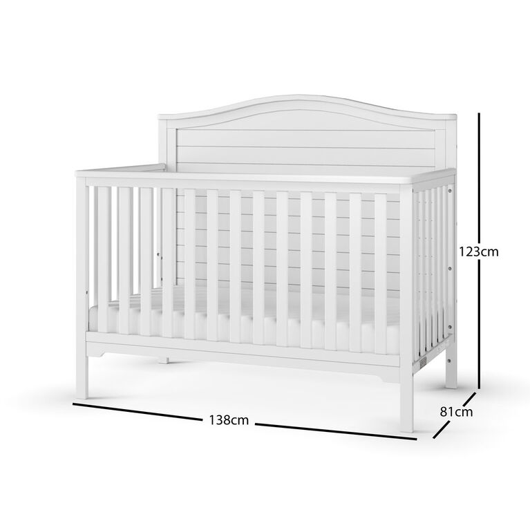 Wilmington Arch Top 4-in-1 Convertible Crib, Matte White - R Exclusive