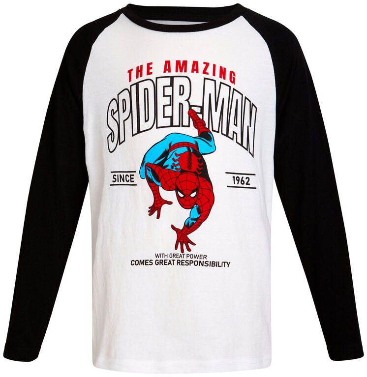 Marvel - t-shirt à manches longues - Spiderman / blanc