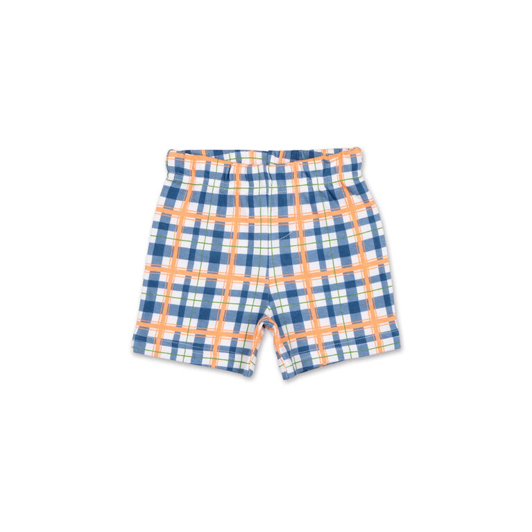 Koala Baby Camp Golf Shirt/Plaid Short 2 Piece Set, 3-6 Months