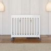 Mini Compact Crib with Mattress, White