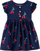Carter's Cherry Jersey Dress - Navy, 12 Months