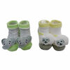 So Dorable 2 Pack Rattle Booties With 3D Icons - Sheep and Elephant