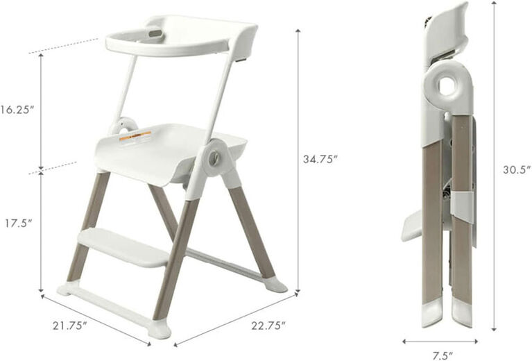 Boon-Pivot Toddler Tower-White