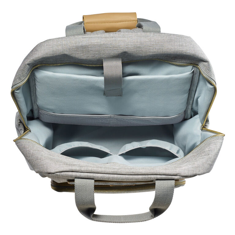 JJ Cole Papago Pack Backpack Diaper Bag - Light Heather Grey