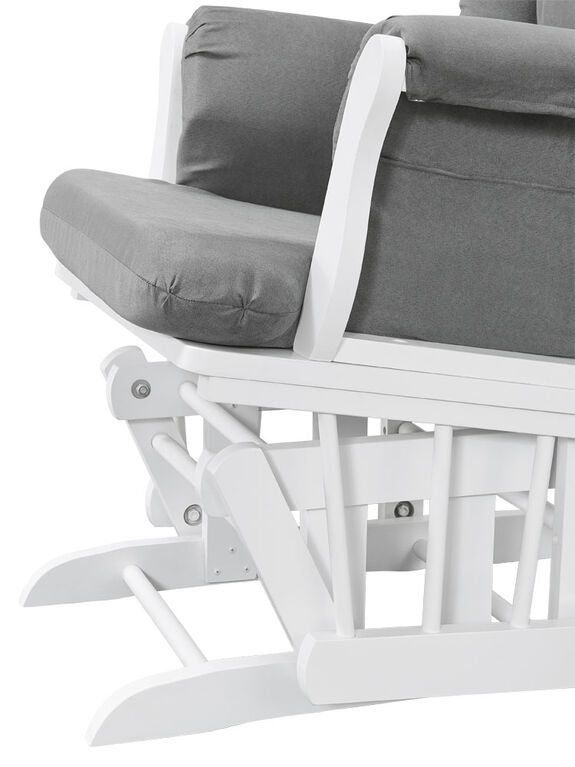 Chaise Berçante Oxford Baby Sawyer avec Repose-pied Blanc/Gris