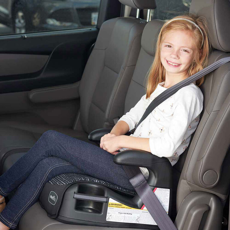 Evenflo Big Kid Amp High Back Belt Positioning Booster Car Seat Static Black Babies R Us Canada - Evenflo Car Seat Installation Belt