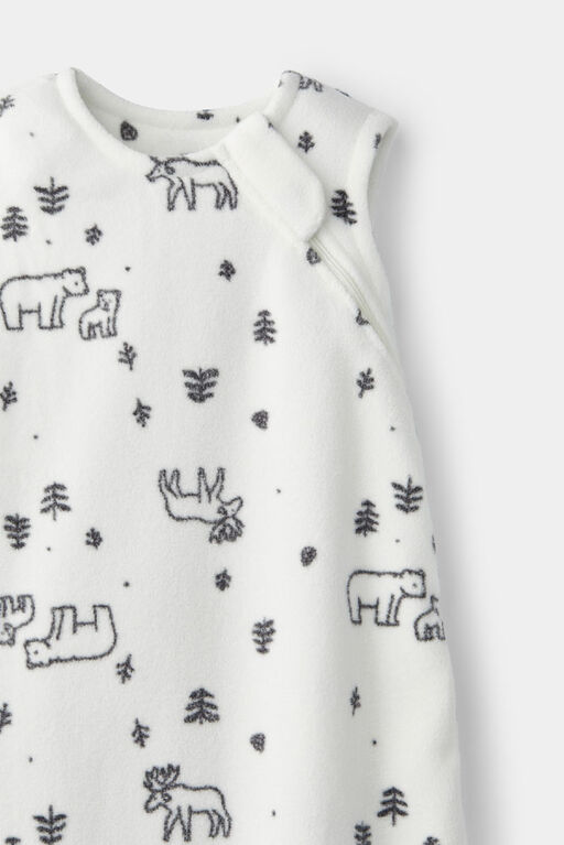 Sac Couchage Polaire Blanc/Vert 18-24M