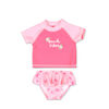 Koala Baby 2Pc Short Sleeve Rash Guard Set Pink Beach Vibes, 3-6 Months