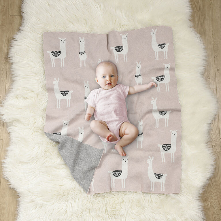 Couverture pour bébé en coton, lama