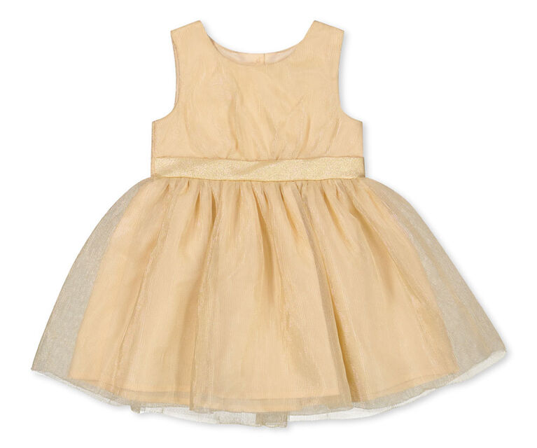 Rococo Mesh Dress Gold 6/12M