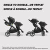 Poussette Baby Jogger City Select 2, collection écologique, noir lunaire