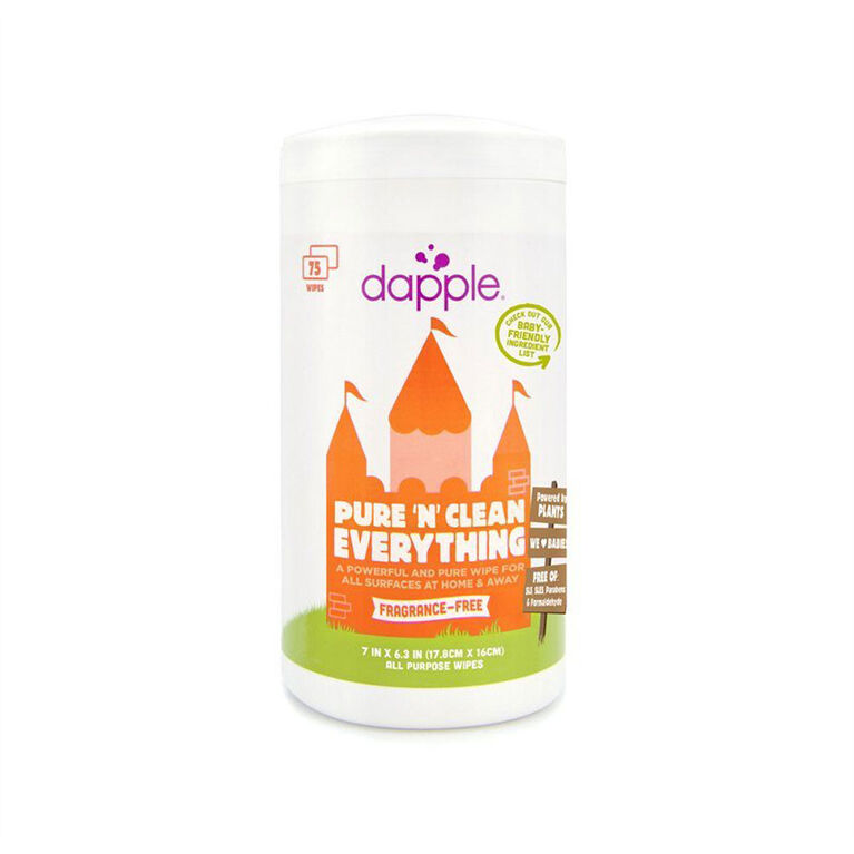 Lingettes nettoyantes tout usage Dapple, Lavender, 75ct
