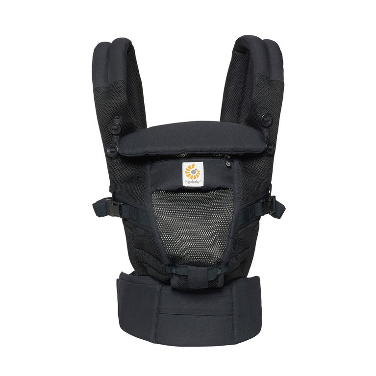 Porte-bébé adaptable Ergobaby à filet fraîcheur respirant et léger - noir onyx.