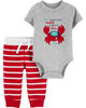 Carter's 2-Piece Crab Bodysuit Pant Set - Red/Grey, 12 Months