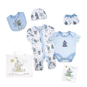 Coffret cadeau 6 Pièces Flump : Éléphant bleu
