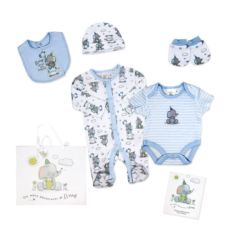 Flump 6 Piece Gift Set: Blue Elephant 