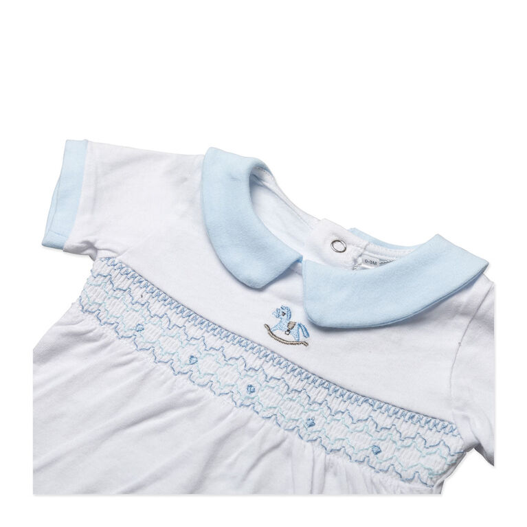 Rock a Bye Baby Ensemble court pour bébé : Cheval bleu 3-6M