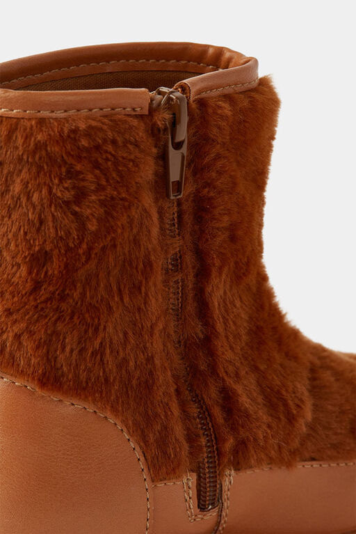Bottes Sherpa Animal Brun Pâle RISE Little Earthling