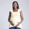 Motherhood Ruffle Sleeve Smocked Babydoll Top