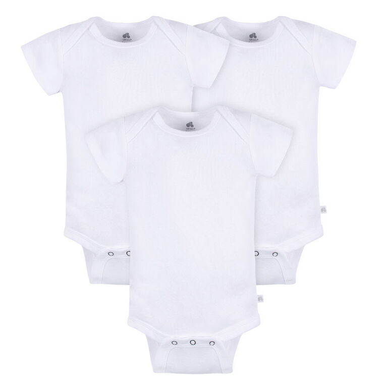 Just Born - 3-Pack Baby Neutral Short Sleeve Onesie - 12 months