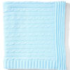Baby Mode Signature Blue Classic Cable Knit Blanket