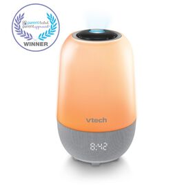 VTech BC8313 Dispositif d'entraînement au sommeil apaisant portable avec haut-parleur Bluetooth de VTech VHush Pro comprend un programme professionnel d'apprentissage du sommeil, une veilleuse colorée à une touche et un projecteur lumineux (blanc).