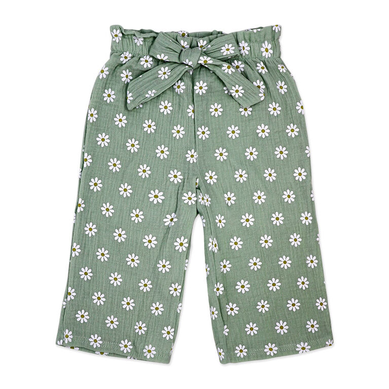 Baby Mode 3 Piece Pant Set: Blue Sunflower 18M
