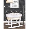 KidiComfort Wooden Bassinet Stand - White