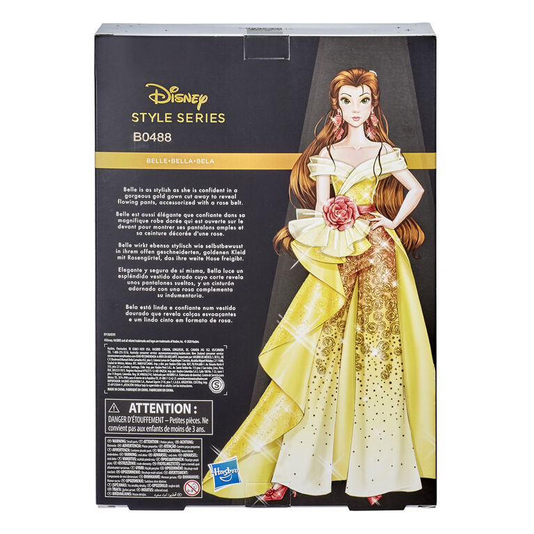 Disney Princess Style Series 08 Belle, Contemporary Style Fashion Doll with Accessories