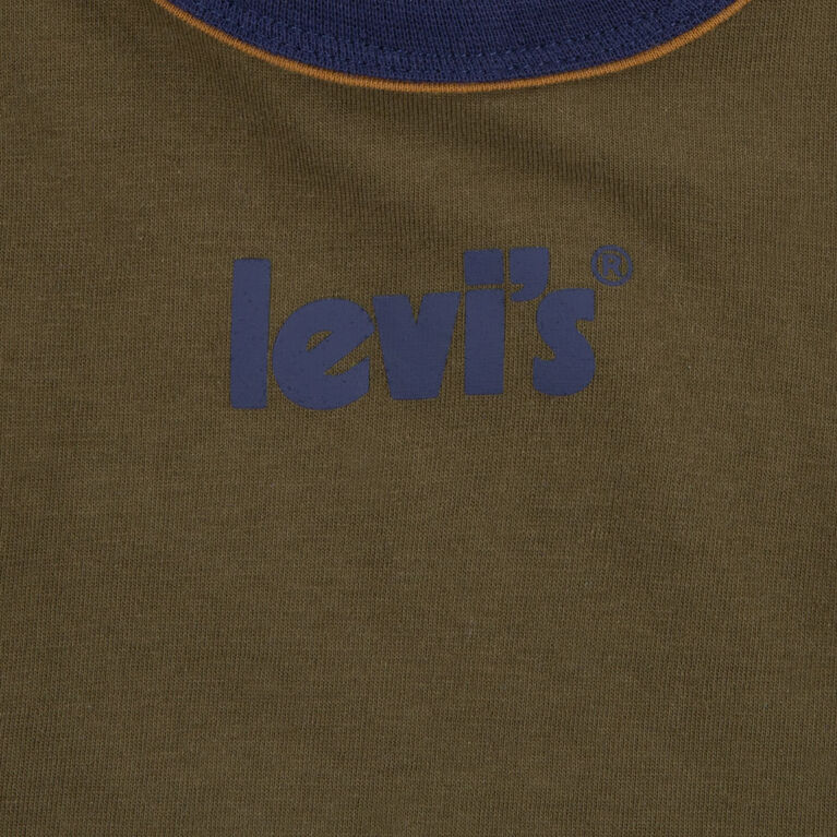 Levis Poster Logo Ringer & Denim Set - Denim Olive - Size 18 Months