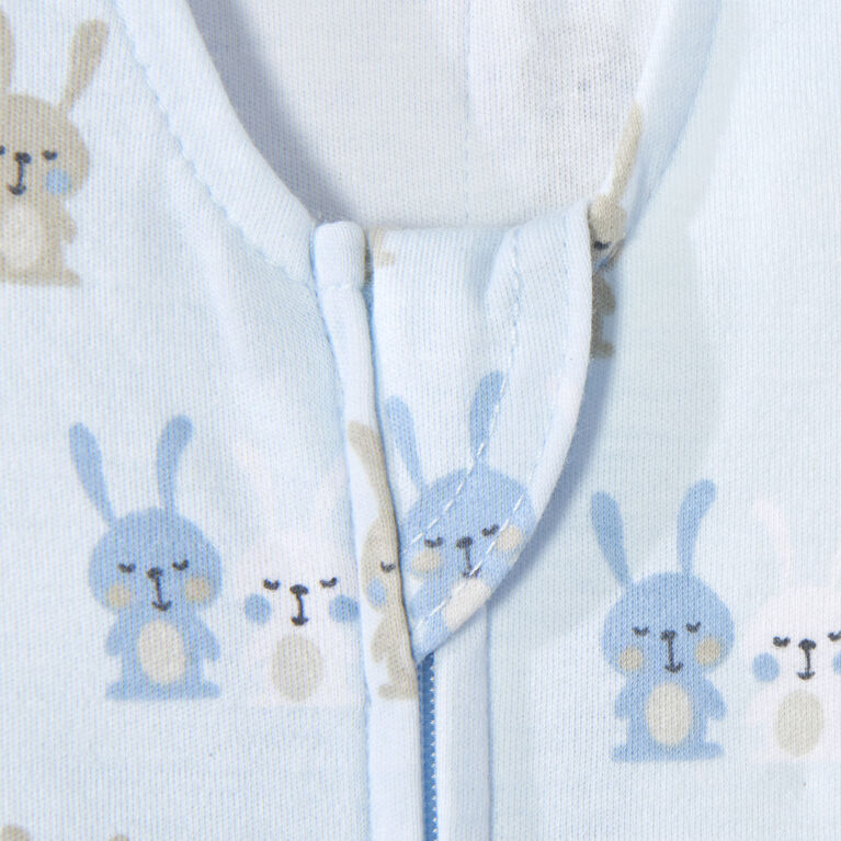 Couverture à Emmailloter HALO SleepSack - Coton - Blue Bunnies Petit 3-6 Mois