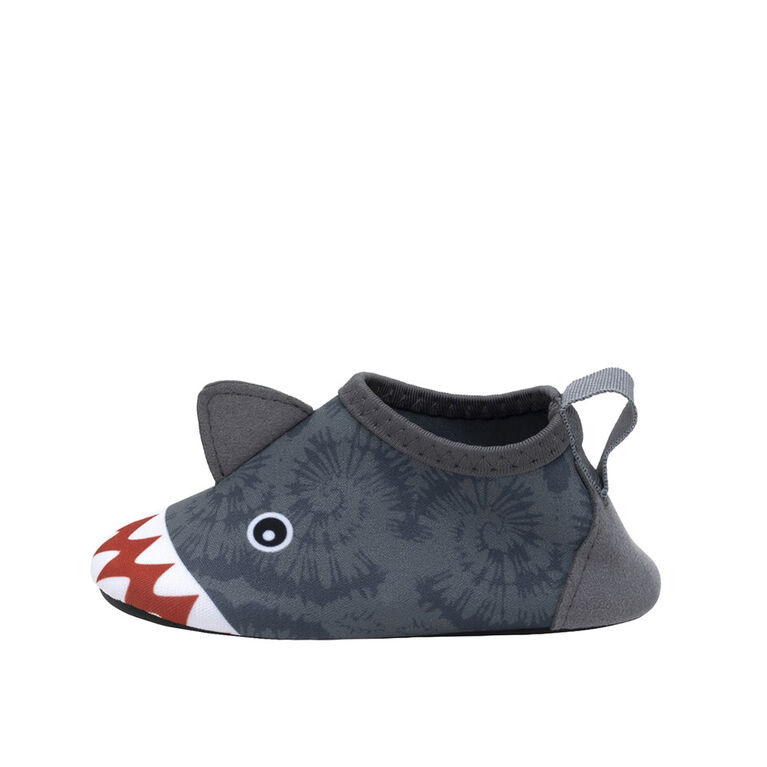 Robeez - Aqua Shoes - Shibori Shark - Grey - 4 (9-12M)