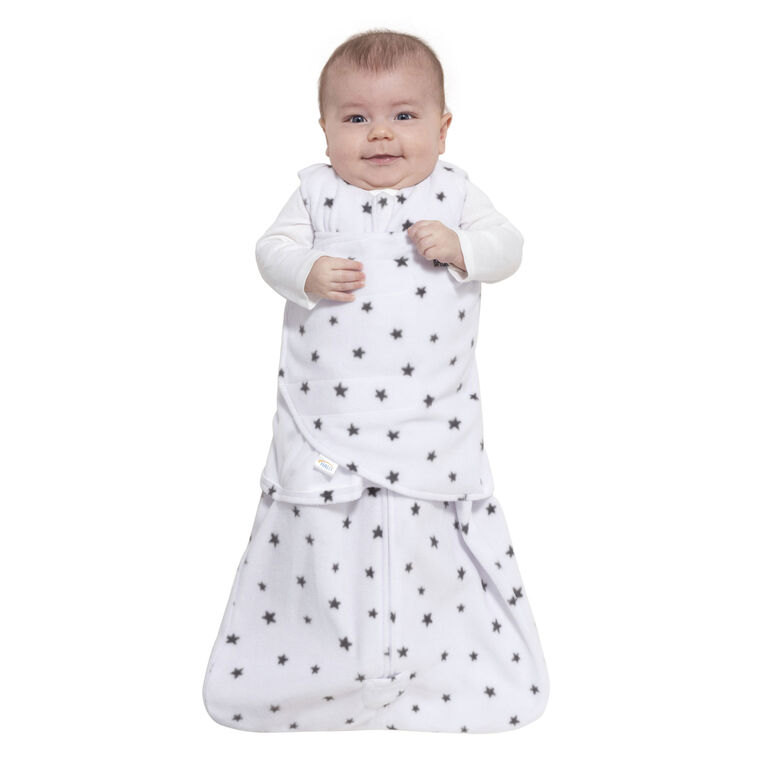 HALO SleepSack Swaddle - Micro-Fleece - Charcoal Stars Newborn 0-3 Months