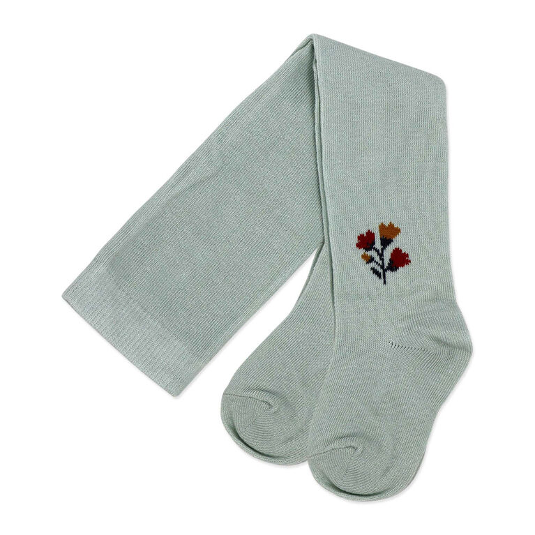 Baby Mode Ensemble 3 pièces en tricot froissé : motif floral vert, 6-9M